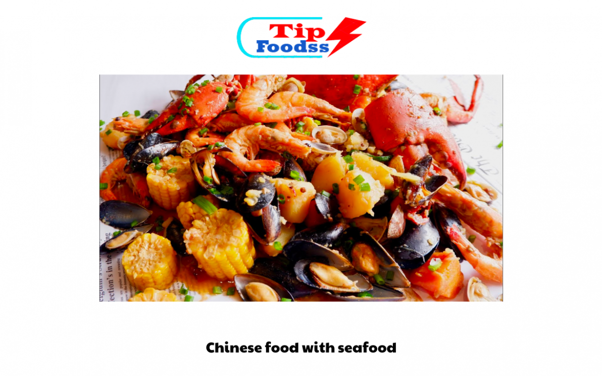 Chinese food with seafood